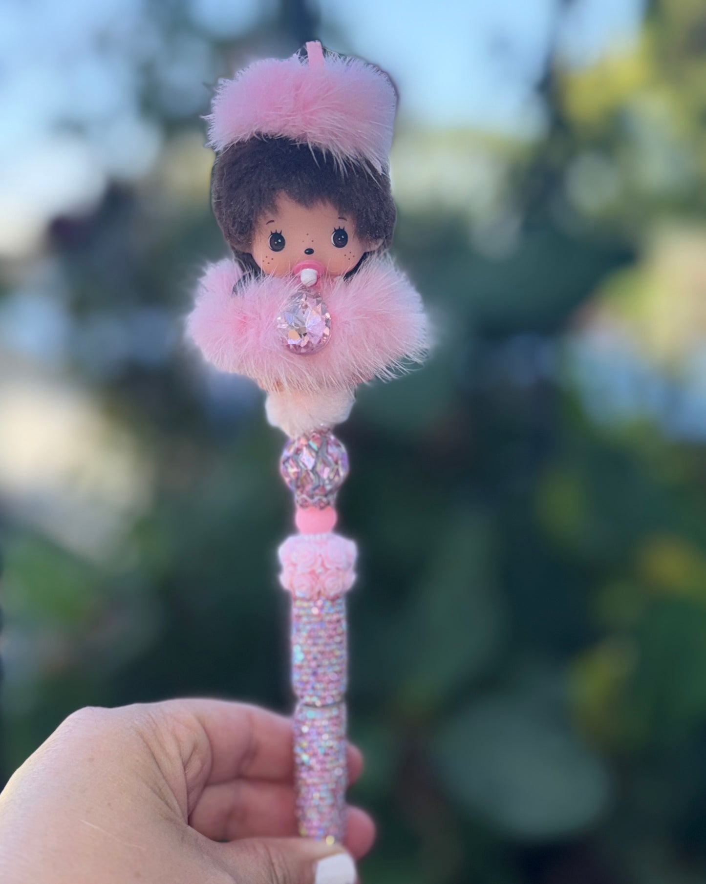 Monchhichi Beaded Pens