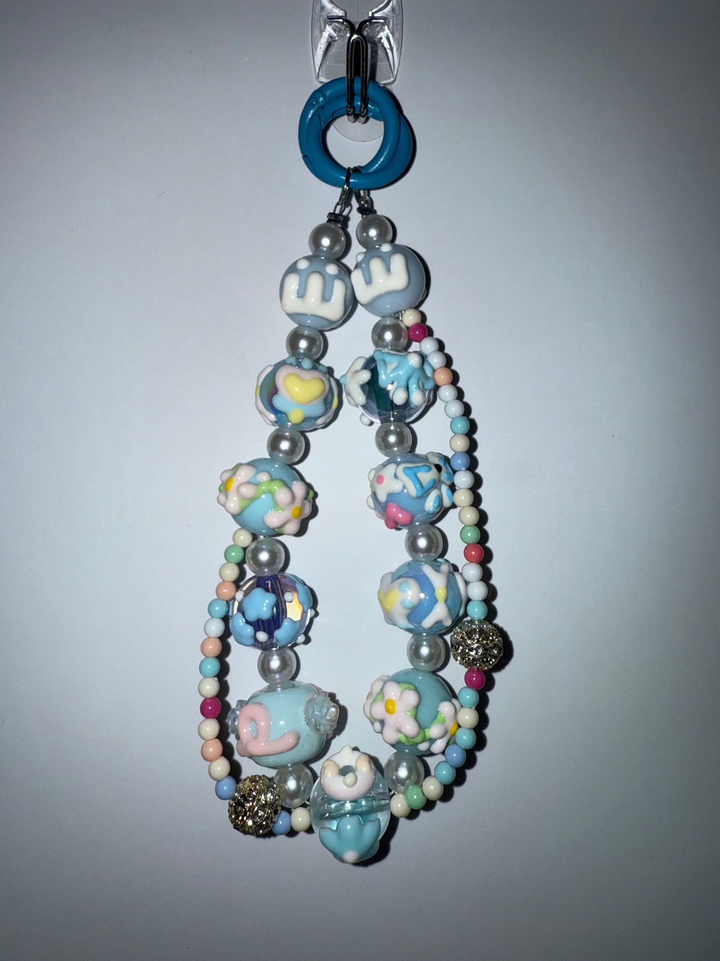 Hand painted beads phone/bag chain charms