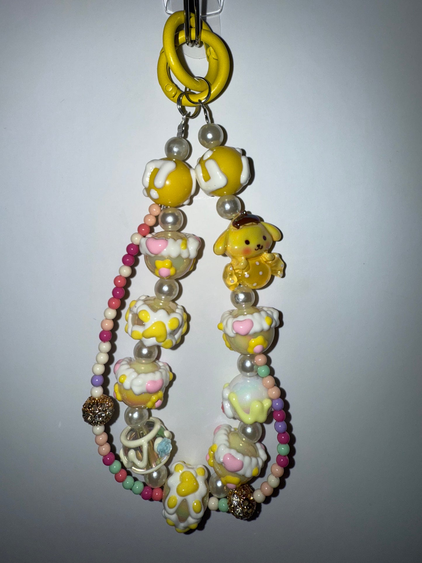 Hand painted beads phone/bag chain charms