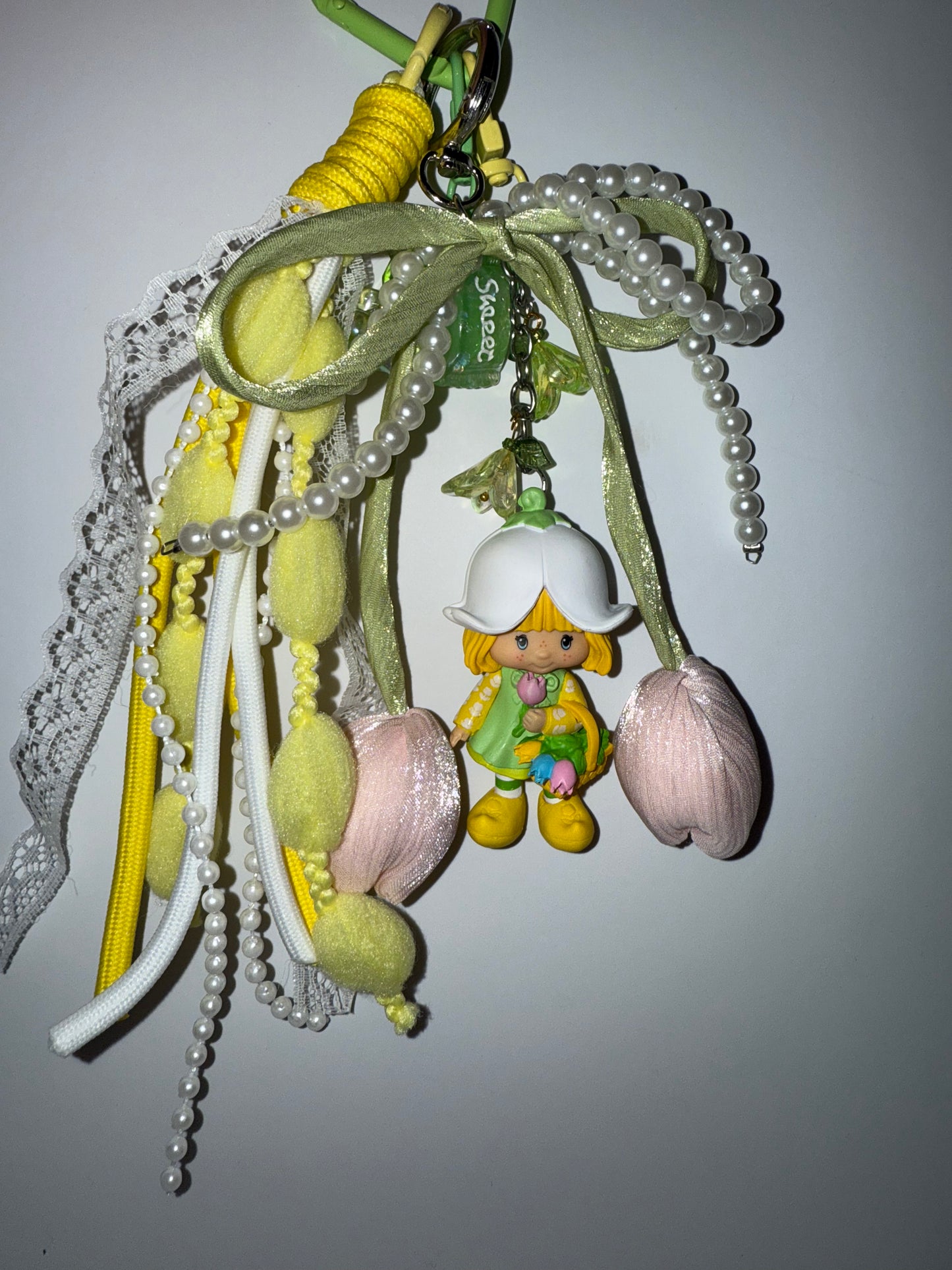 Mint Tulip bag charm