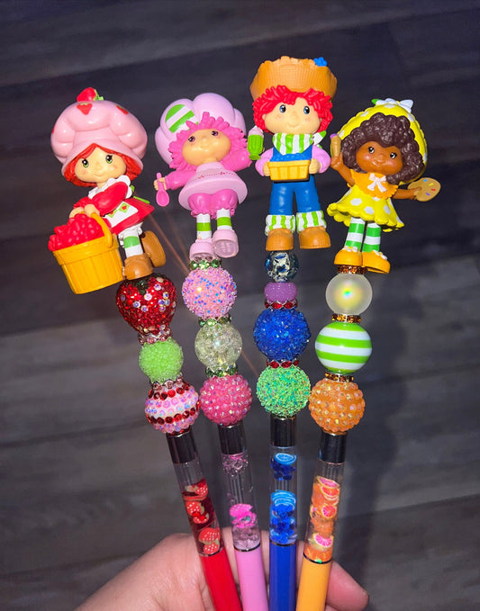 Berry Girl & friends snow globe pens