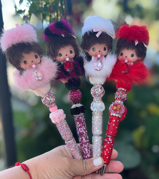 Monchhichi Beaded Pens