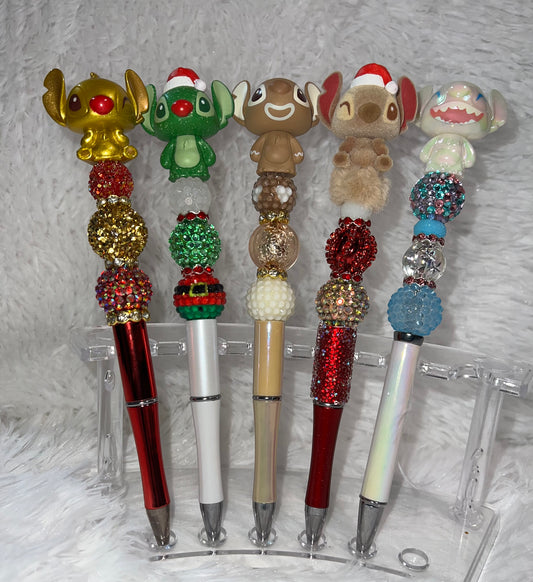 Blue Monster Christmas Pens